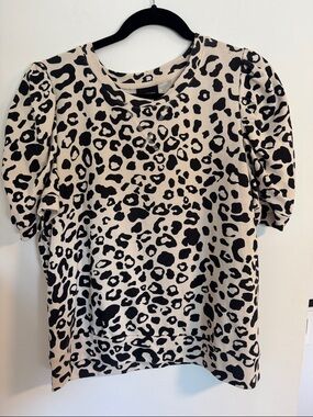 who what wear leopard top size XL